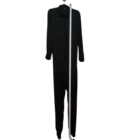 MONROW / Revolve - Small - Crepe Long Sleeve Jumpsuit in Black - Picture 11 of 13